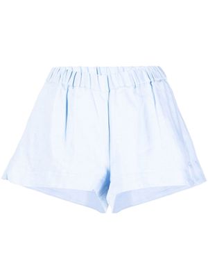 BONDI BORN Aruba organic-linen mini shorts - Blue