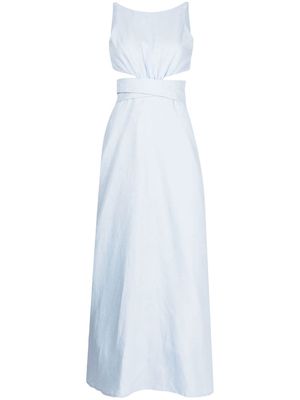 BONDI BORN Comino organic-linen maxi dress - Blue