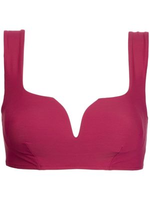 BONDI BORN Ellie sweetheart-neck bikini top - Red