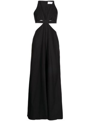 BONDI BORN Flamenco organic-linen dress - Black
