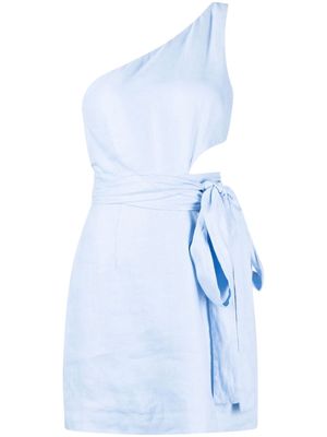BONDI BORN Mytros asymmetrical cut-out mini dress - Blue