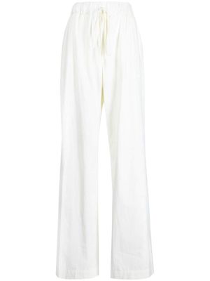 BONDI BORN Portici wide-leg cotton trousers - White