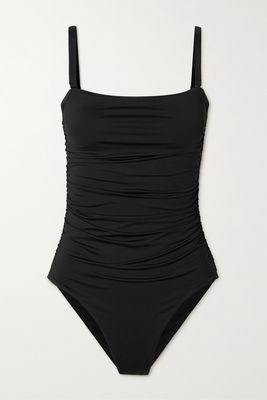 BONDI BORN - Raya Ruched Swimsuit - Black