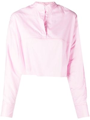 BONDI BORN round-neck cropped shirt - Pink