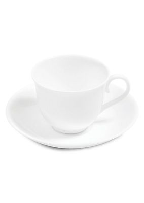 Bone China White Teacup & Tea Saucer