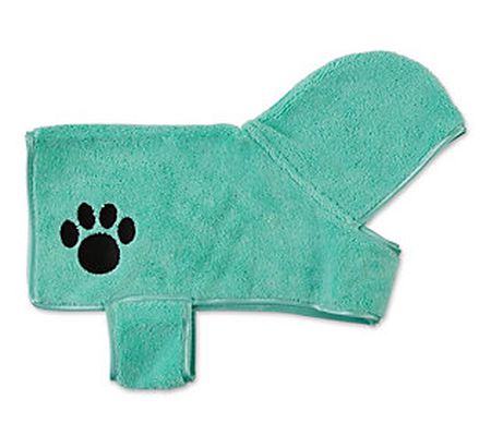 Bone Dry Embroidered Paw Pet Robe X-Small