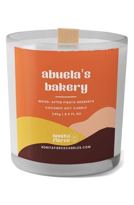 Bonita Fierce Abuela's Bakery Candle in White/Orange 