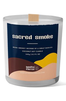 Bonita Fierce Sacred Smoke Candle in Blue/White Multi