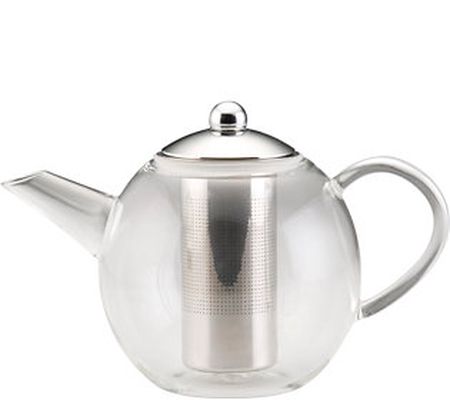 BonJour 34-oz Round Teapot with Shut-Off Infuse r