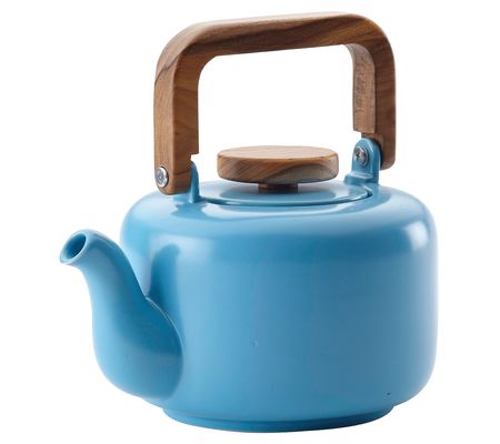BonJour Ceramic 4-Cup Teapot with Infuser, Aqua
