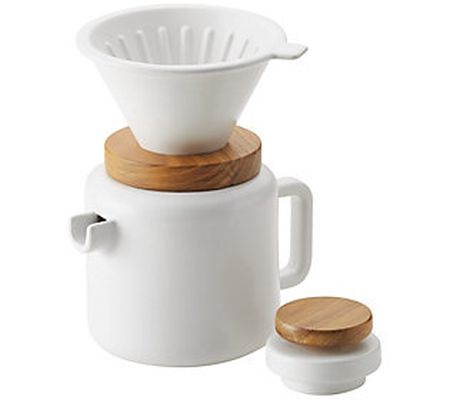BonJour Ceramic Coffee and Tea 20-Ounce Pour Ov er Coffee Set