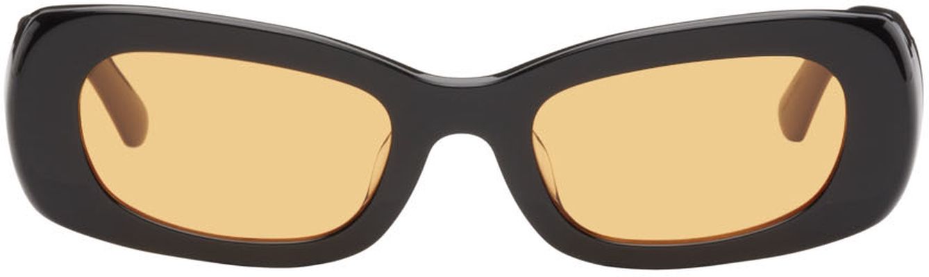 BONNIE CLYDE Black & Orange UFO Sunglasses