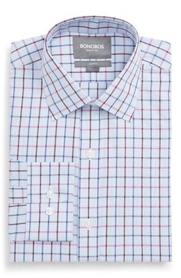 Bonobos Daily Grind Slim Fit Check Dress Shirt in Pink