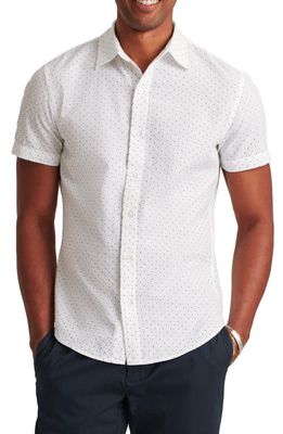 Bonobos Riviera Slim Fit Dot Short Sleeve Button-Up Shirt in Seersucker Dot - Blue 