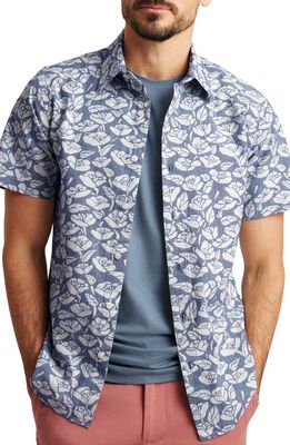 Bonobos Riviera Slim Fit Floral Stretch Cotton Short Sleeve Button-Up Shirt in Goodman Floral V3 C48