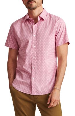 Bonobos Riviera Slim Fit Geo Pattern Stretch Short Sleeve Button-Up Shirt in Lawrence Geo C18