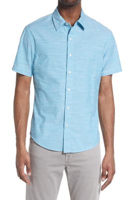 Bonobos Riviera Slim Fit Stretch Print Short Sleeve Button-Up Shirt in Canyon Texture