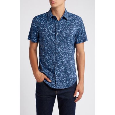 Bonobos Slim Fit Floral Short Sleeve Stretch Button-Up Shirt in Bordeta Floral 