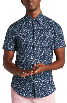 Bonobos Slim Fit Floral Short Sleeve Stretch Button-Up Shirt in Weekend Floral 