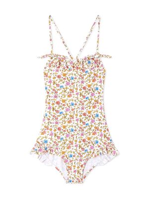 Bonpoint Abbie floral-print swimsuit - White