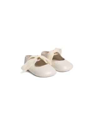 Bonpoint Akela leather ballerina shoes - Neutrals