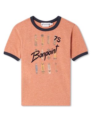 Bonpoint Akiva logo-print T-shirt - Orange