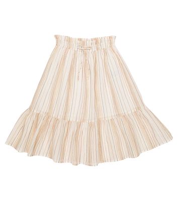 Bonpoint Aliette striped cotton-blend skirt