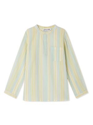 Bonpoint Artiste striped cotton shirt - Yellow