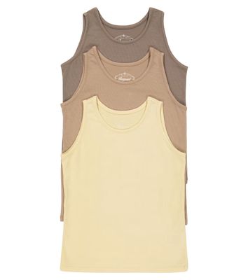 Bonpoint Athis set of 3 cotton-blend tank tops