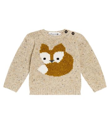 Bonpoint Baby Blumaro intarsia wool-blend sweater