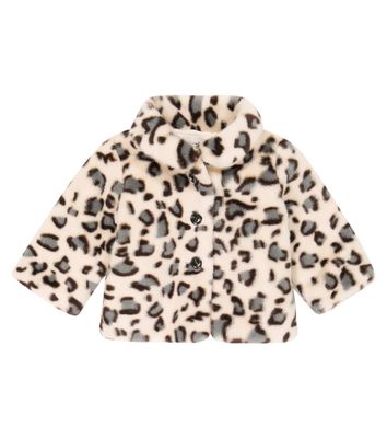 Bonpoint Baby Douceur leopard-print coat