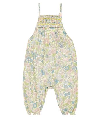 Bonpoint Baby Lilisy floral cotton overalls