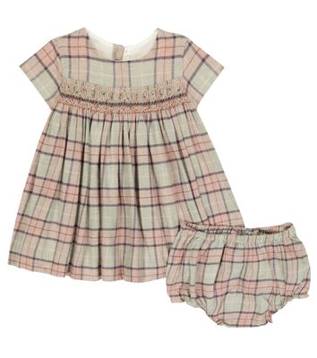 Bonpoint Baby Maruska checked dress and bloomers set