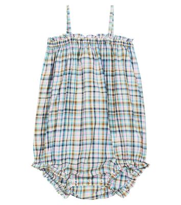 Bonpoint Baby Nèfle checked cotton voile romper