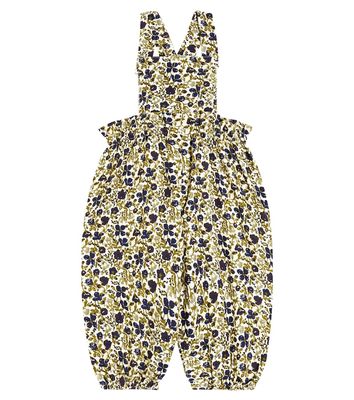 Bonpoint Baby Papaye floral cotton overalls