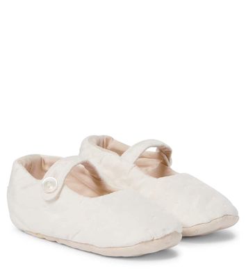 Bonpoint Baby quilted silk slippers