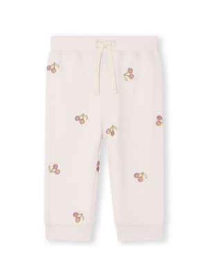 Bonpoint Bambo cherry-print track pants - Pink