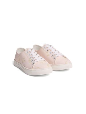 Bonpoint Basket Fei canvas sneakers - Pink