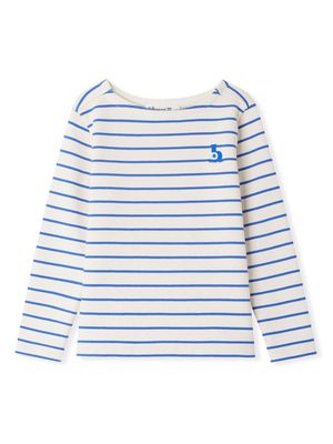 Bonpoint Baudelaire striped cotton T-shirt - White