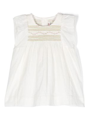 Bonpoint Cadelili sleeveless smock dress - White