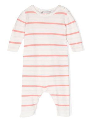 Bonpoint Carl striped cotton romper - White