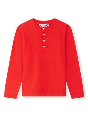 Bonpoint Channing linen blend top - Red