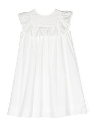 Bonpoint Charlyne frill-trim sleeveless dress - White