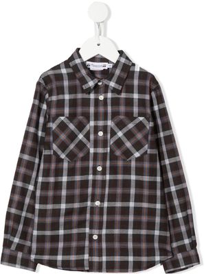 Bonpoint check-pattern long-sleeve shirt - Brown