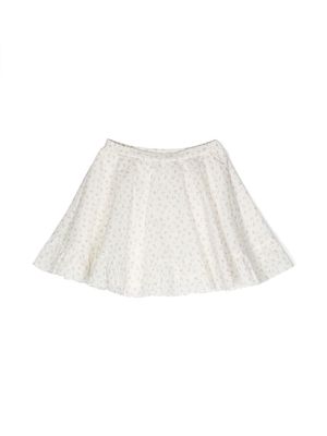 Bonpoint cherry-print flared mini skirt - Neutrals