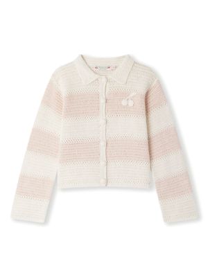 Bonpoint chunky-knit cotton cardigan - Pink
