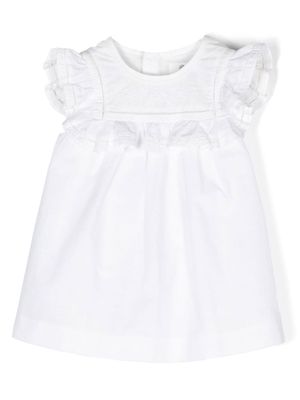 Bonpoint Ciara ruffle-trim smock dress - White