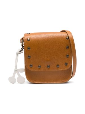 Bonpoint Cipsy stud-embellished leather bag - Brown