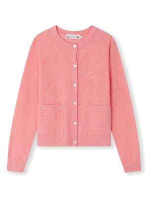 Bonpoint Clarisse cotton-blend cardigan - Pink
