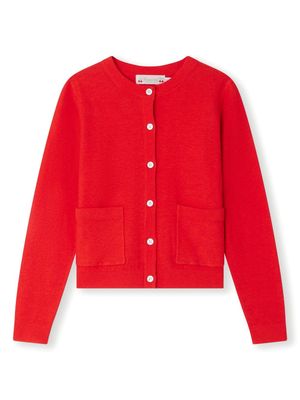 Bonpoint Clarisse cotton-blend cardigan - Red